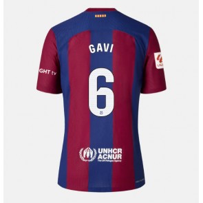 Barcelona Paez Gavi #6 Hjemmebanetrøje Dame 2023-24 Kort ærmer
